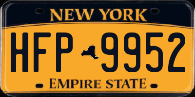 NY license plate HFP9952