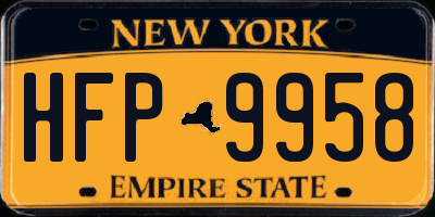 NY license plate HFP9958