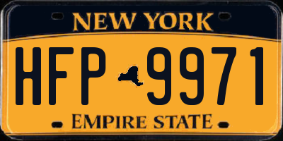 NY license plate HFP9971