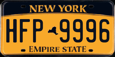 NY license plate HFP9996