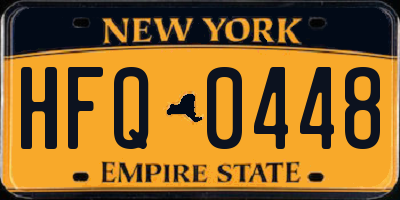NY license plate HFQ0448