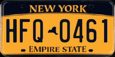 NY license plate HFQ0461