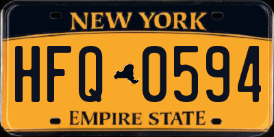 NY license plate HFQ0594