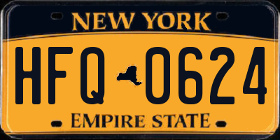 NY license plate HFQ0624
