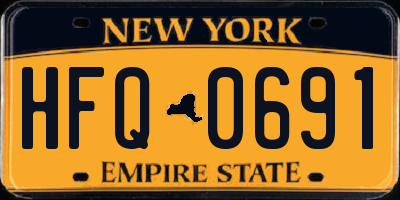 NY license plate HFQ0691
