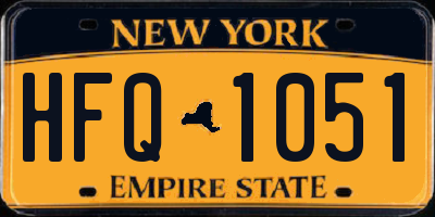 NY license plate HFQ1051