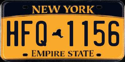 NY license plate HFQ1156