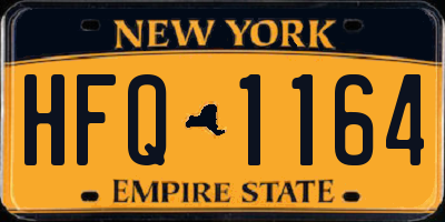 NY license plate HFQ1164