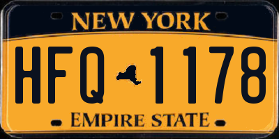 NY license plate HFQ1178
