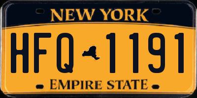 NY license plate HFQ1191