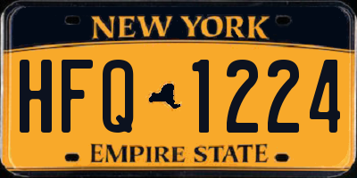 NY license plate HFQ1224