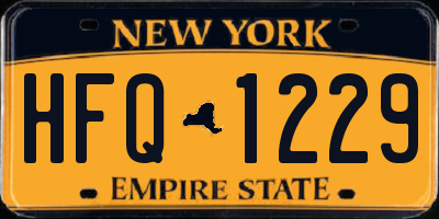 NY license plate HFQ1229