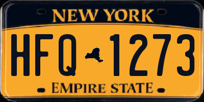 NY license plate HFQ1273