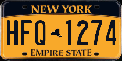 NY license plate HFQ1274