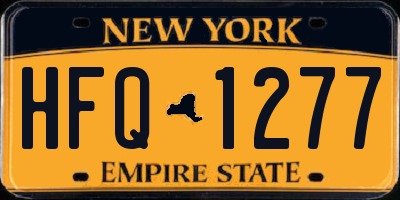 NY license plate HFQ1277