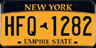 NY license plate HFQ1282