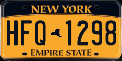 NY license plate HFQ1298