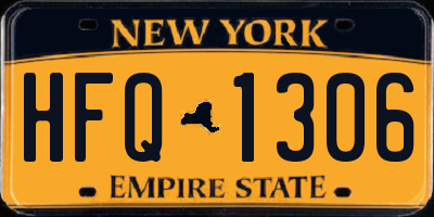 NY license plate HFQ1306