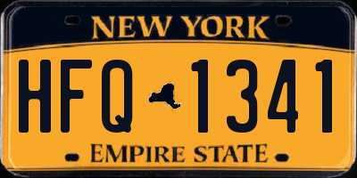 NY license plate HFQ1341