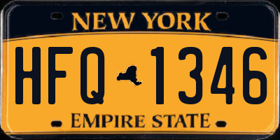 NY license plate HFQ1346
