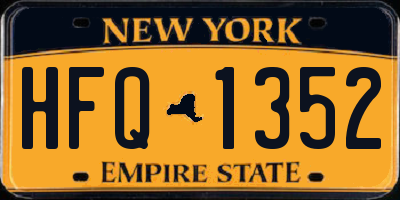 NY license plate HFQ1352