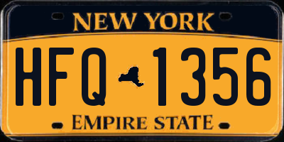 NY license plate HFQ1356