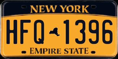 NY license plate HFQ1396
