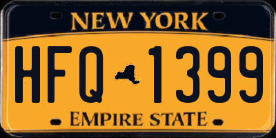 NY license plate HFQ1399