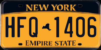 NY license plate HFQ1406