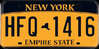 NY license plate HFQ1416