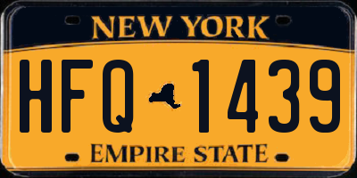 NY license plate HFQ1439