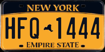 NY license plate HFQ1444