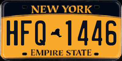 NY license plate HFQ1446