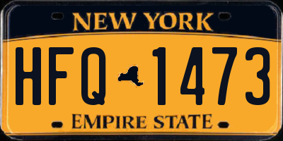 NY license plate HFQ1473