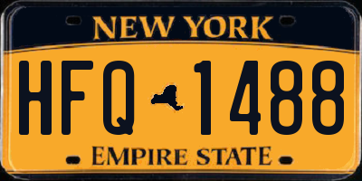 NY license plate HFQ1488