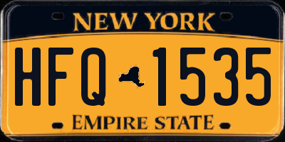 NY license plate HFQ1535