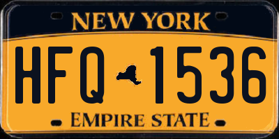 NY license plate HFQ1536