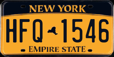 NY license plate HFQ1546