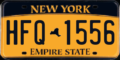NY license plate HFQ1556