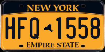NY license plate HFQ1558