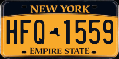 NY license plate HFQ1559