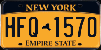 NY license plate HFQ1570