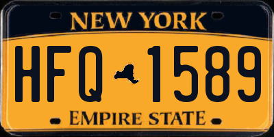 NY license plate HFQ1589