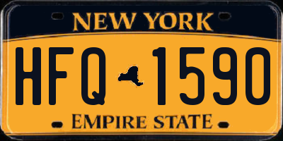 NY license plate HFQ1590