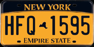 NY license plate HFQ1595