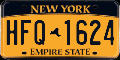 NY license plate HFQ1624