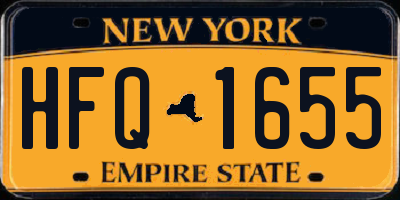 NY license plate HFQ1655