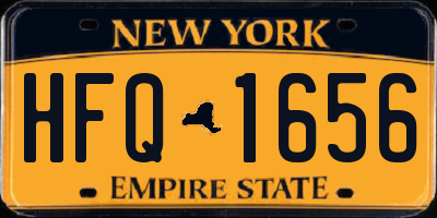 NY license plate HFQ1656