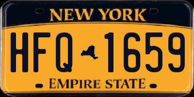 NY license plate HFQ1659