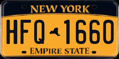 NY license plate HFQ1660